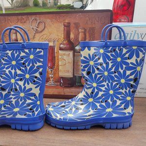 Gymboree Flower Shower Blue Daisy Rain Boots